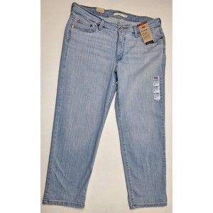 NWT! Levi's Mid Rise Boyfriend Tapered Jeans Light Wash Blue -Women's Sz. 16W